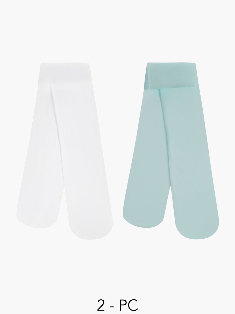 Pack of 2 Girls Tights with Elasticated Waist