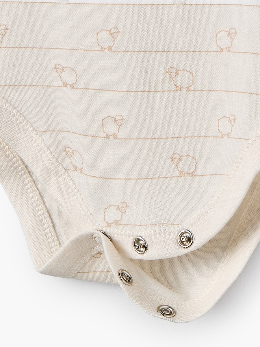 Pack of 7 Cotton Round Neck Sleeveless Bodysuit with Snap Button Closure