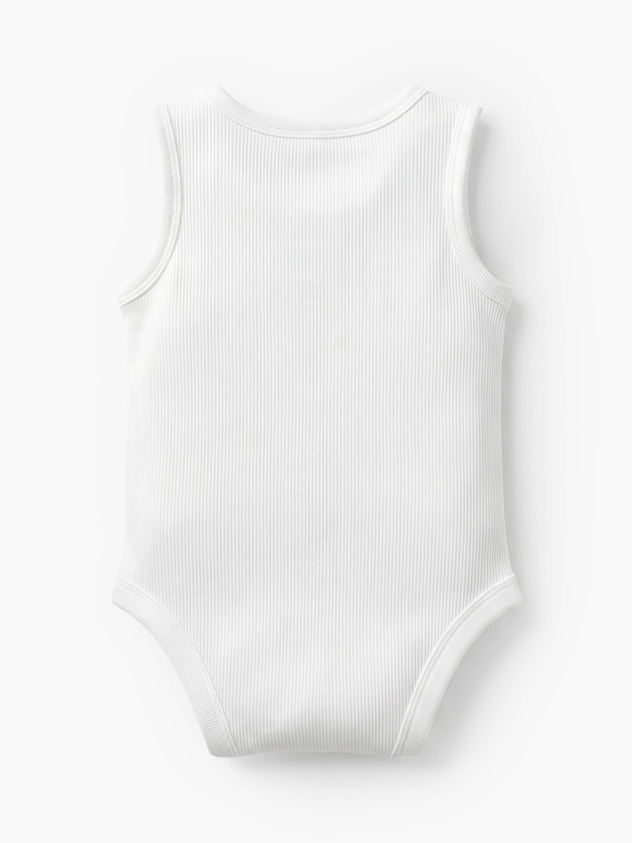 Pack of 5 Crew Neck Sleeveless Bodysuit with Safari Print