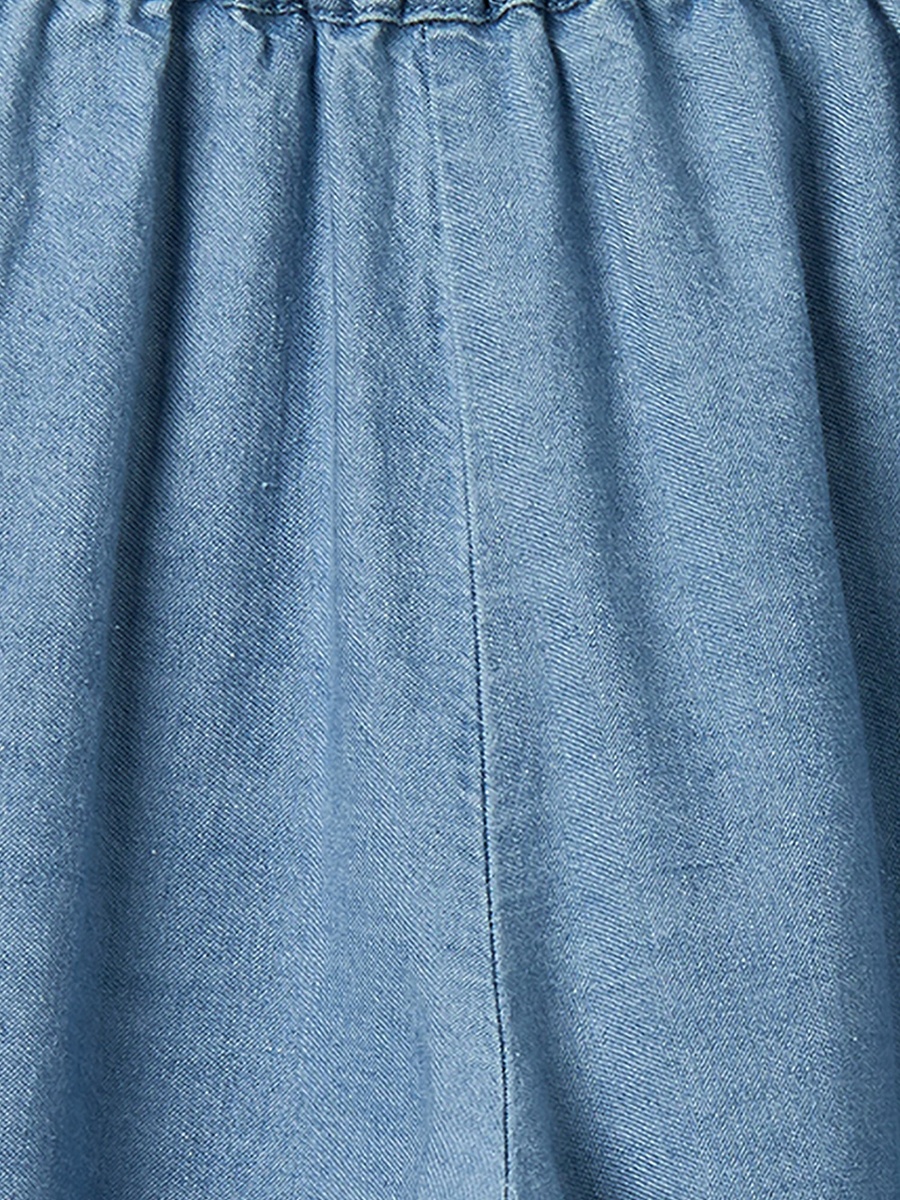 Wide Leg Pants with Embroidery and Elasticated Waist
