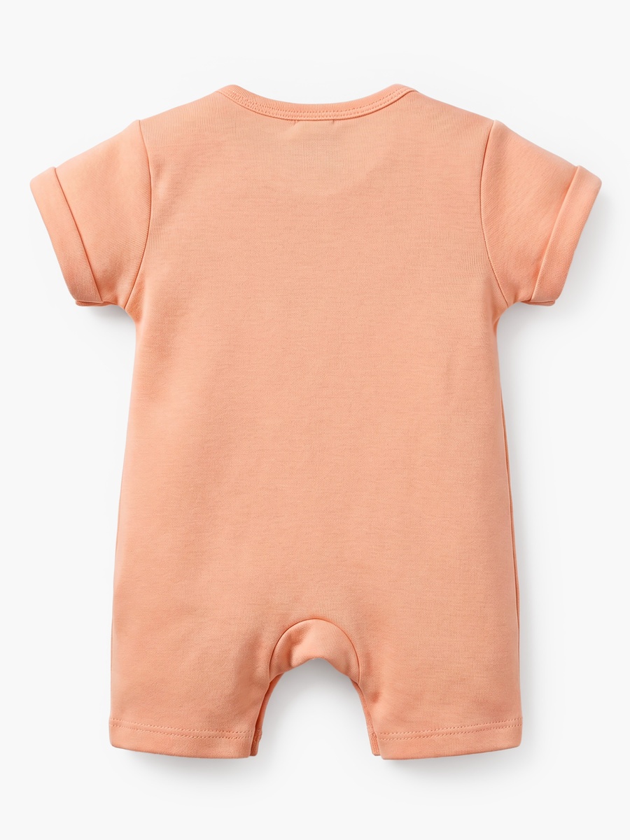 Pack of 3 Round Neck Short Sleeves Romper with Snap Button Closure