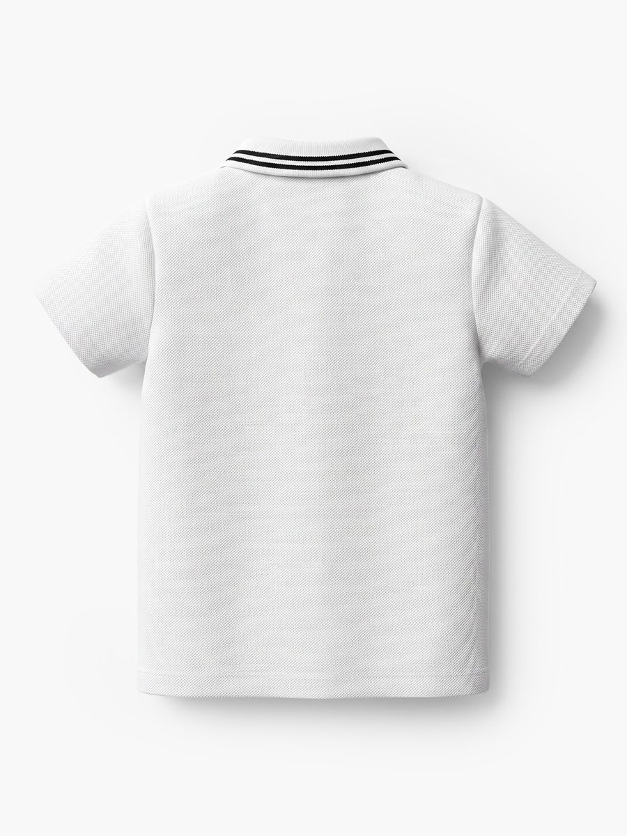 Collared Short Sleeves Polo T-Shirt and Shorts Set with Embroidery