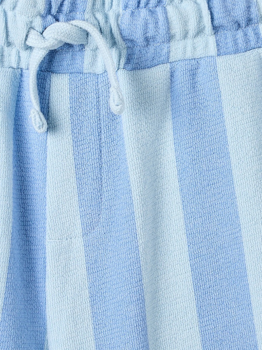 Set of 3 Crew Neck Short Sleeve T-Shirt and Shorts Set with Nautical Print