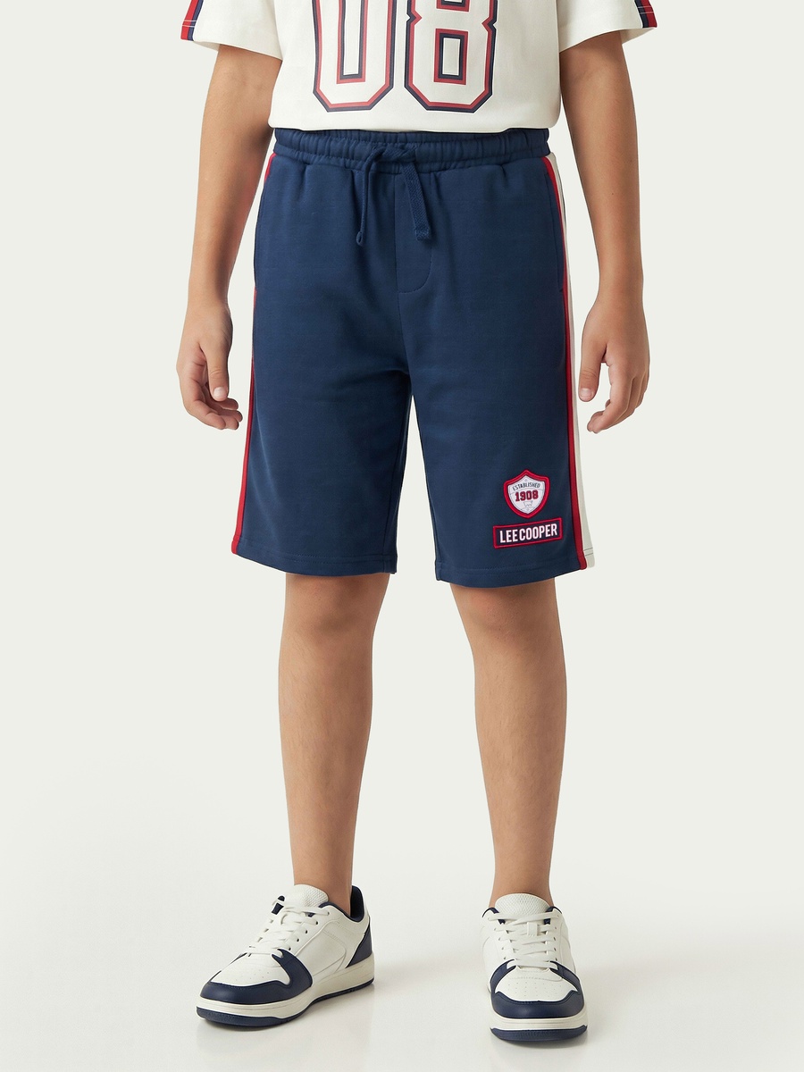Crew Neck Short Sleeves T-Shirt and Shorts Set with Varsity Print