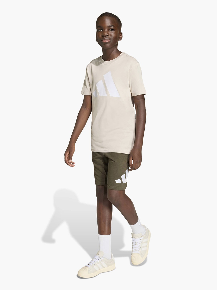 Crew Neck Short Sleeves T-Shirt and Shorts Set with Logo Print