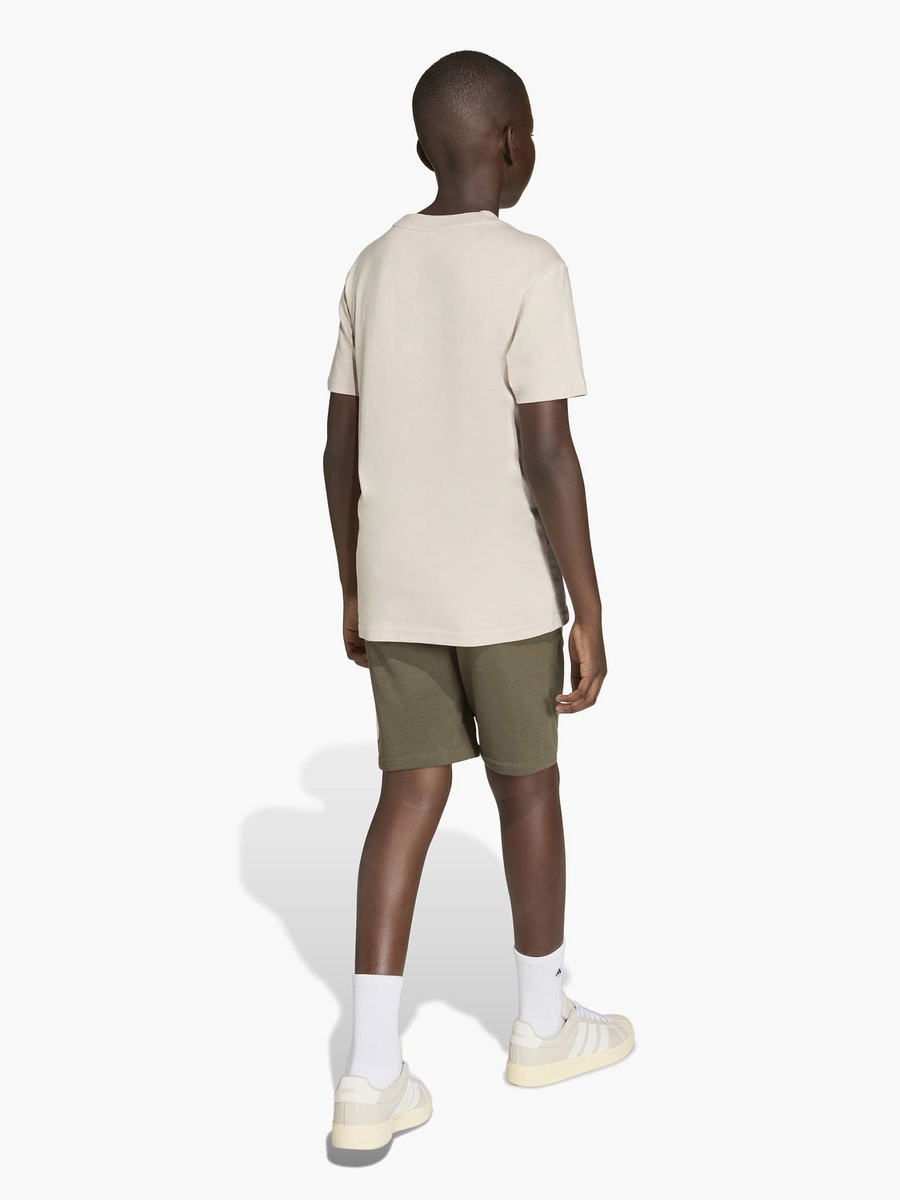 Crew Neck Short Sleeves T-Shirt and Shorts Set with Logo Print