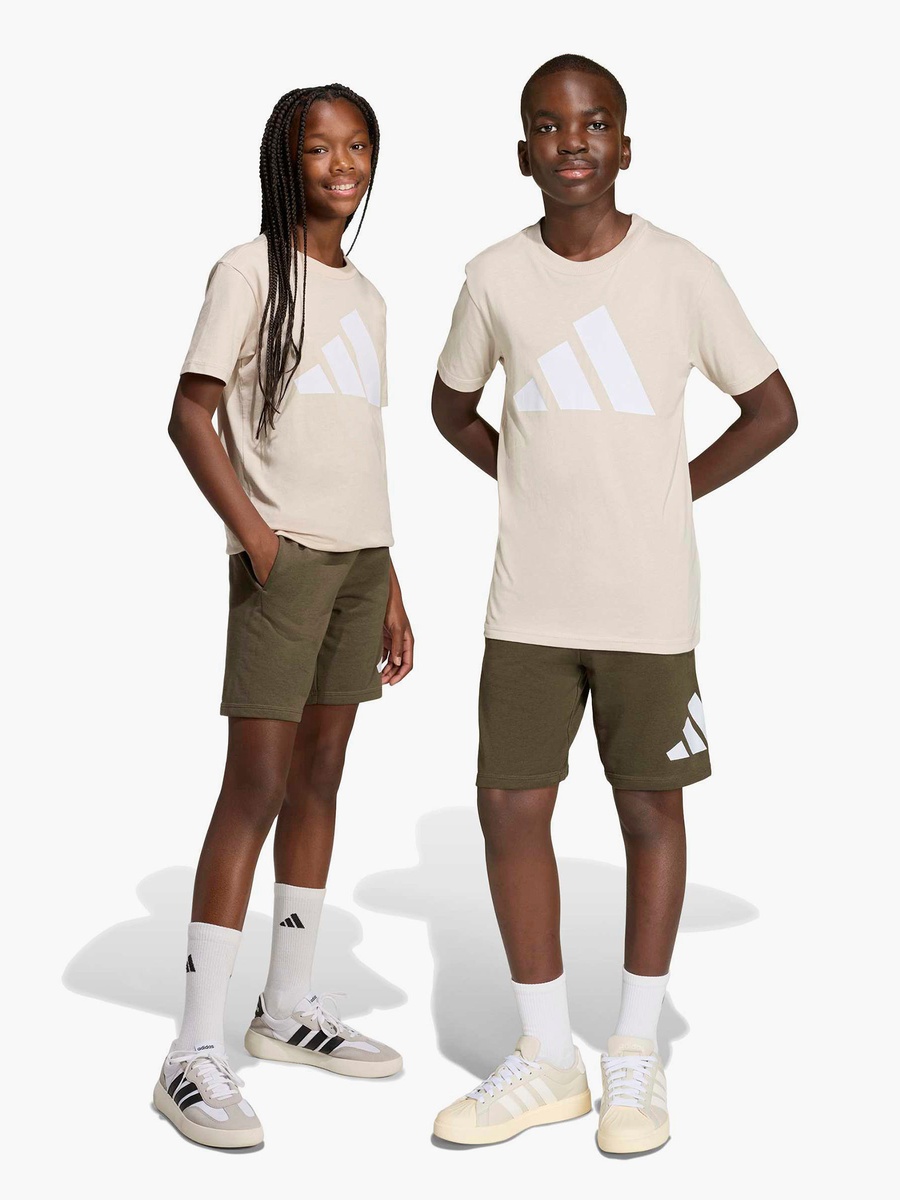 Crew Neck Short Sleeves T-Shirt and Shorts Set with Logo Print
