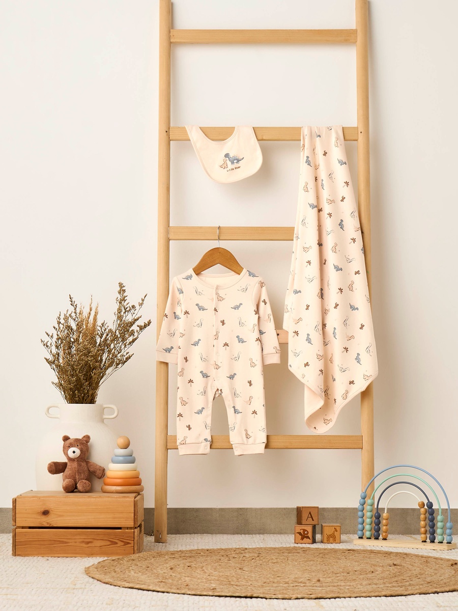 Set of 3 Clothing Gift Set with Dinosaur Print