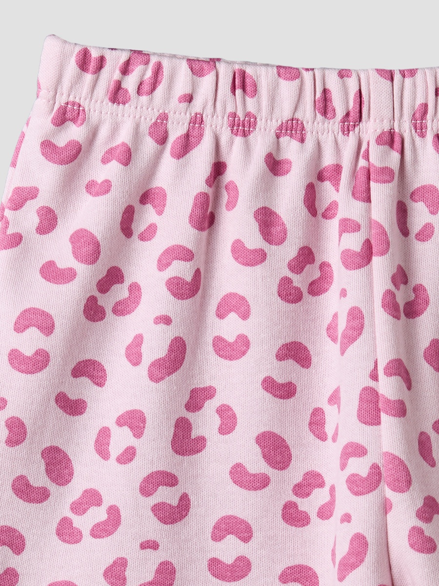 Crew Neck Short Sleeve T-Shirt and Shorts Set with Minnie Mouse Print