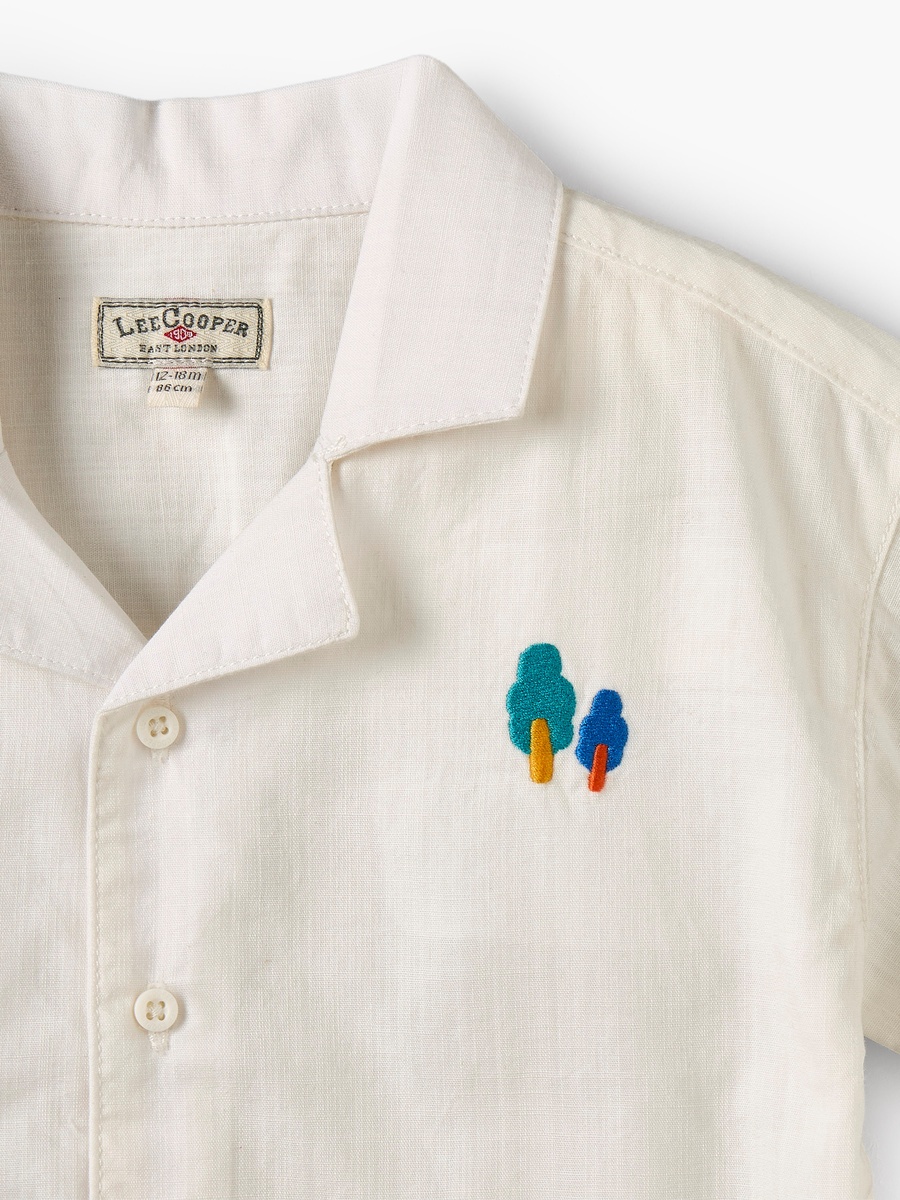 Short Sleeves Shirt with Embroidery