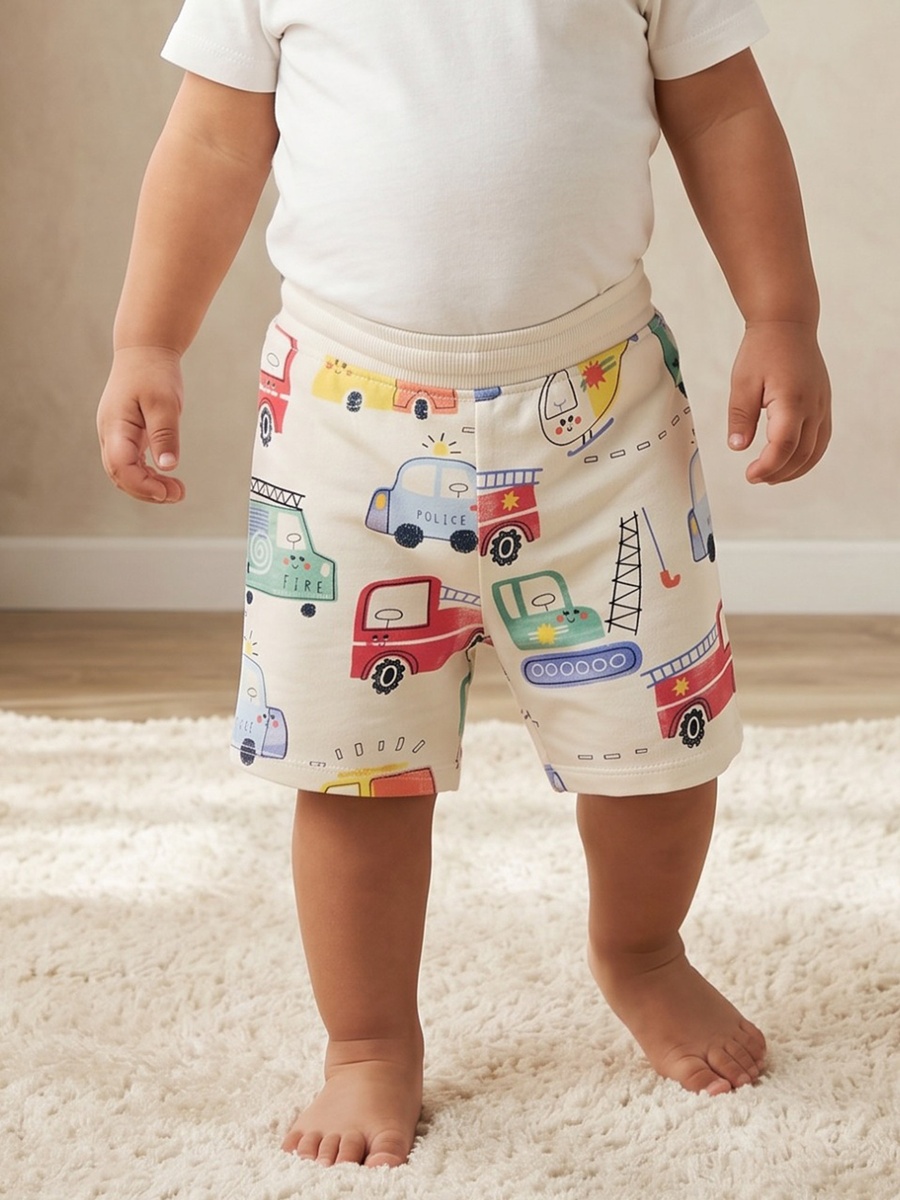 Pack of 2 Drawstring Waist Shorts with Pockets