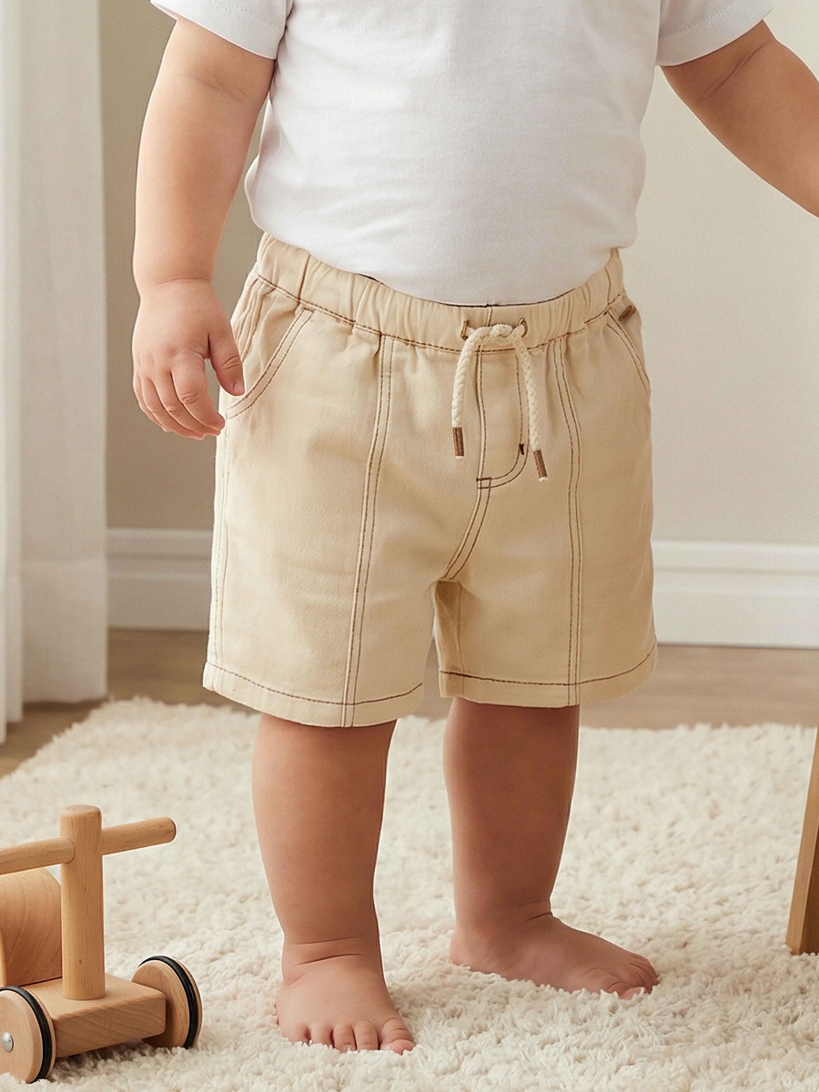 Drawstring Waist Shorts with Pockets