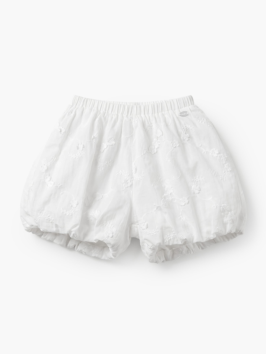 Knee Length Elasticated Waist Shorts with Embroidery