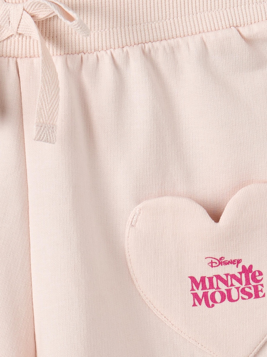 Above Knee Elasticated Drawstring Waist Shorts with Minnie Mouse Heart Pockets