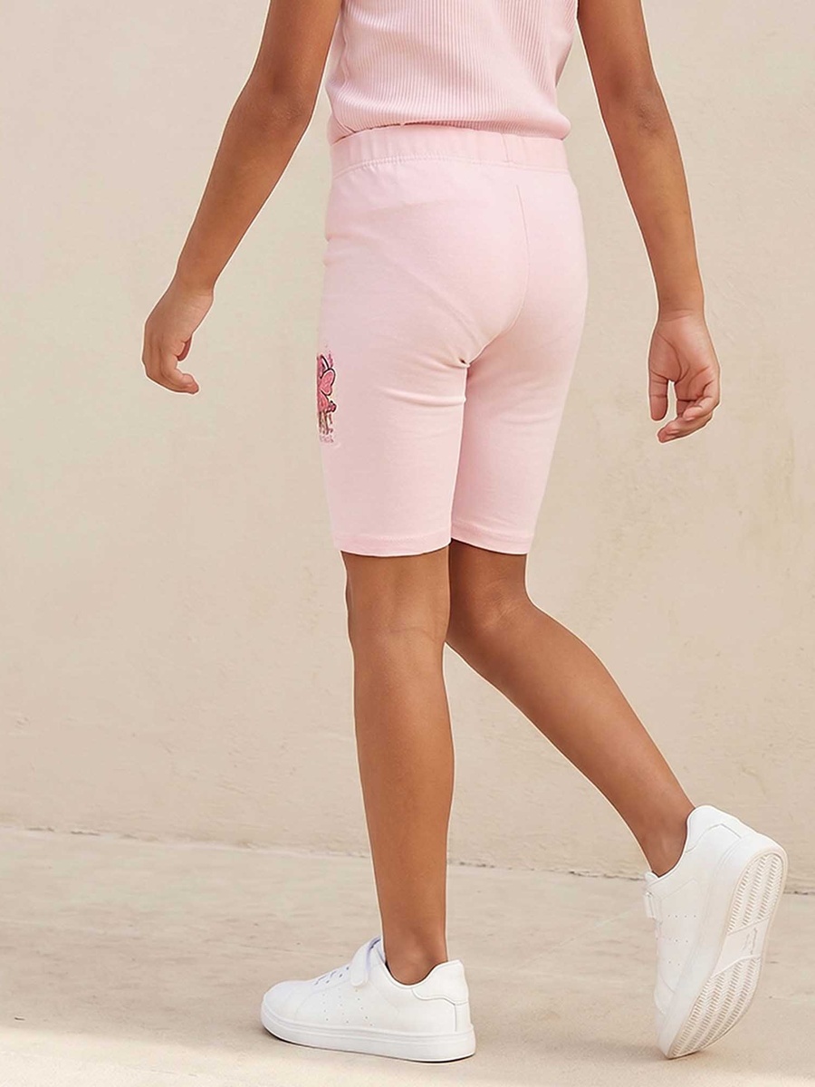 Knee Length Elasticated Waist Shorts with Butterfly Print