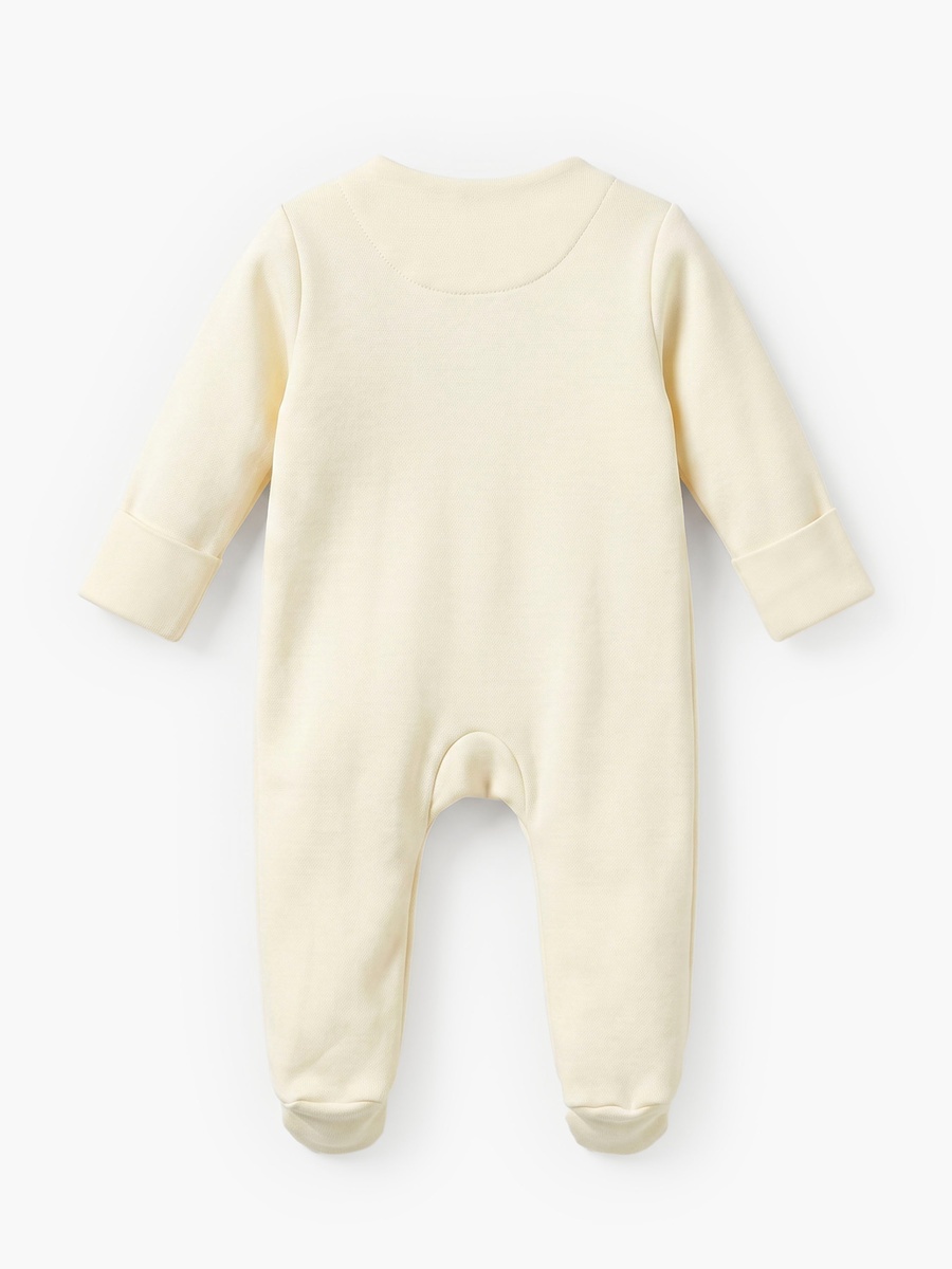 Cotton Crew Neck Long Sleeves Sleepsuit with Minnie Mouse Print