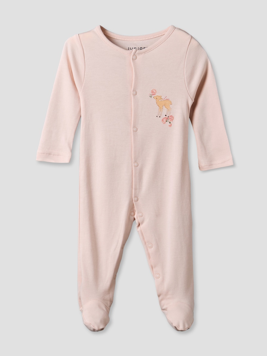 Pack of 3 Round Neck Long Sleeve Sleepsuit with Assorted Print