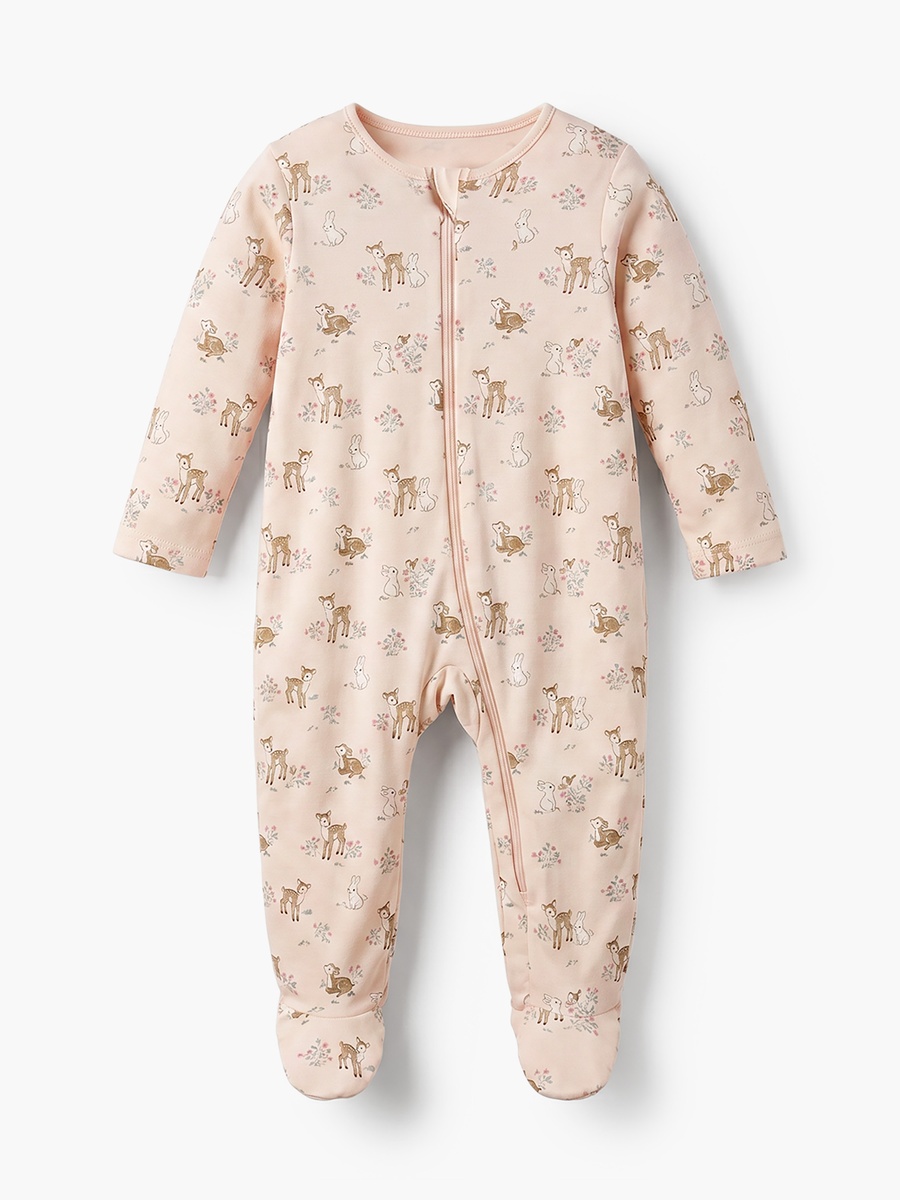 Pack of 5 Cotton Round Neck Long Sleeves Sleepsuit with Assorted Print