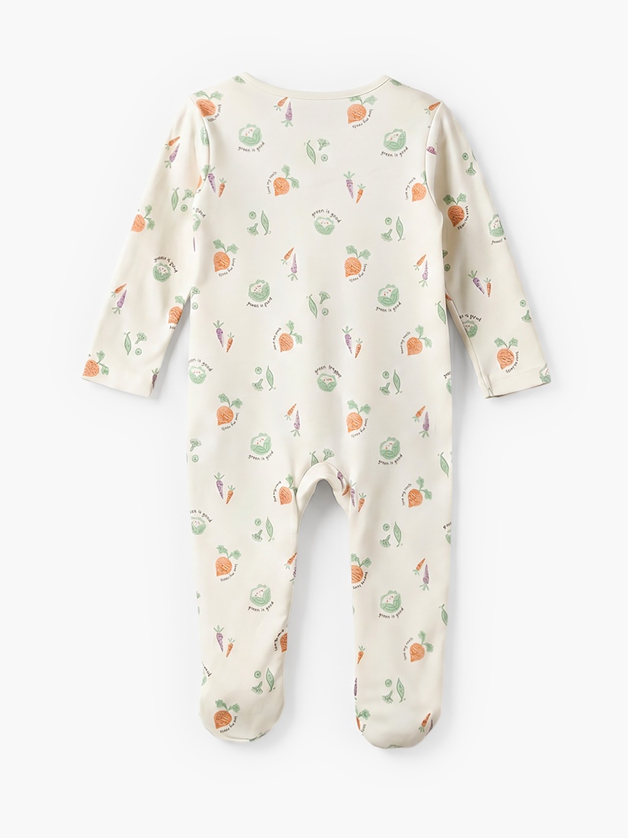 Pack of 5 Cotton Round Neck Long Sleeves Sleepsuit with Assorted Print