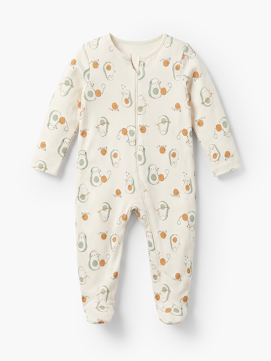 Pack of 5 Cotton Round Neck Long Sleeves Sleepsuit with Assorted Print