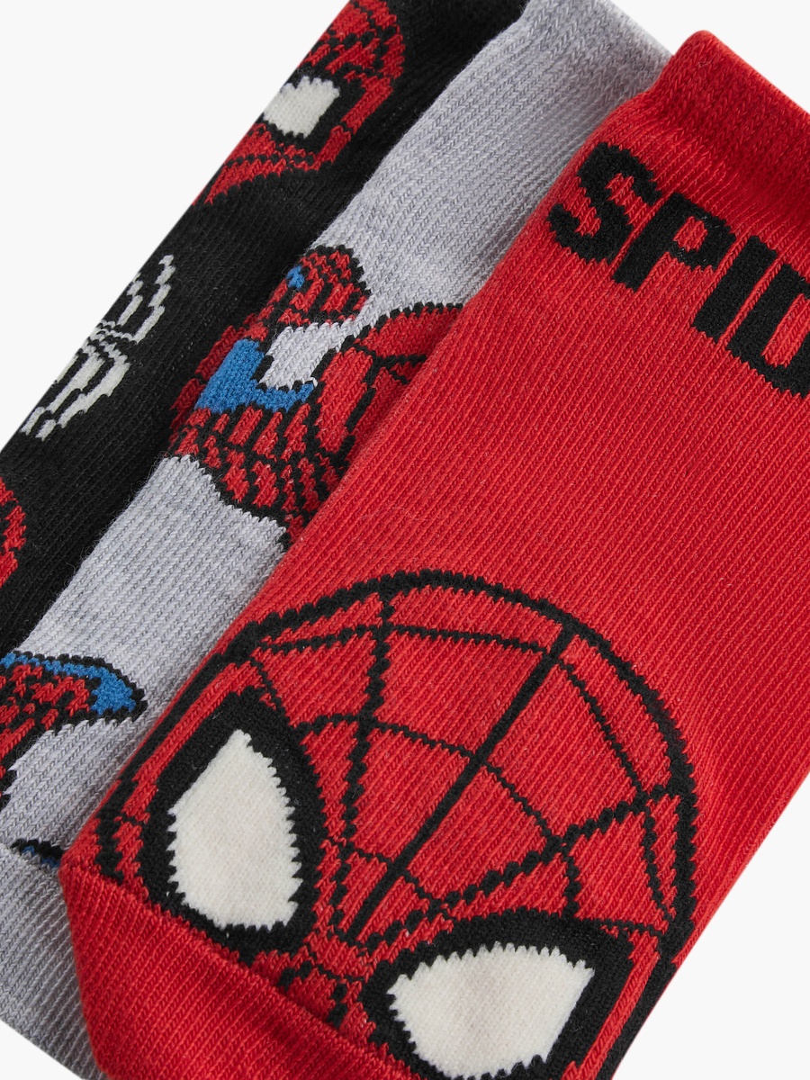 Pack of 3 Boys Socks with Spider-Man Print