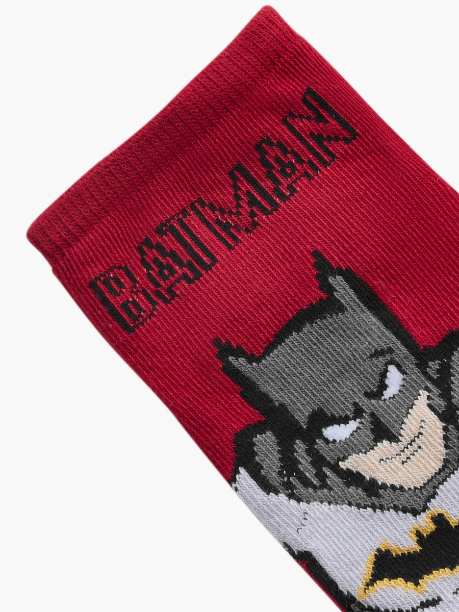 Pack of 3 Boys Ankle Length Socks with Batman Print