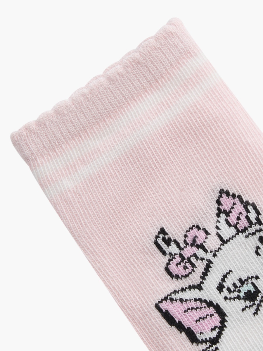 Pack of 3 Girls Ankle Length Socks with Marie Print