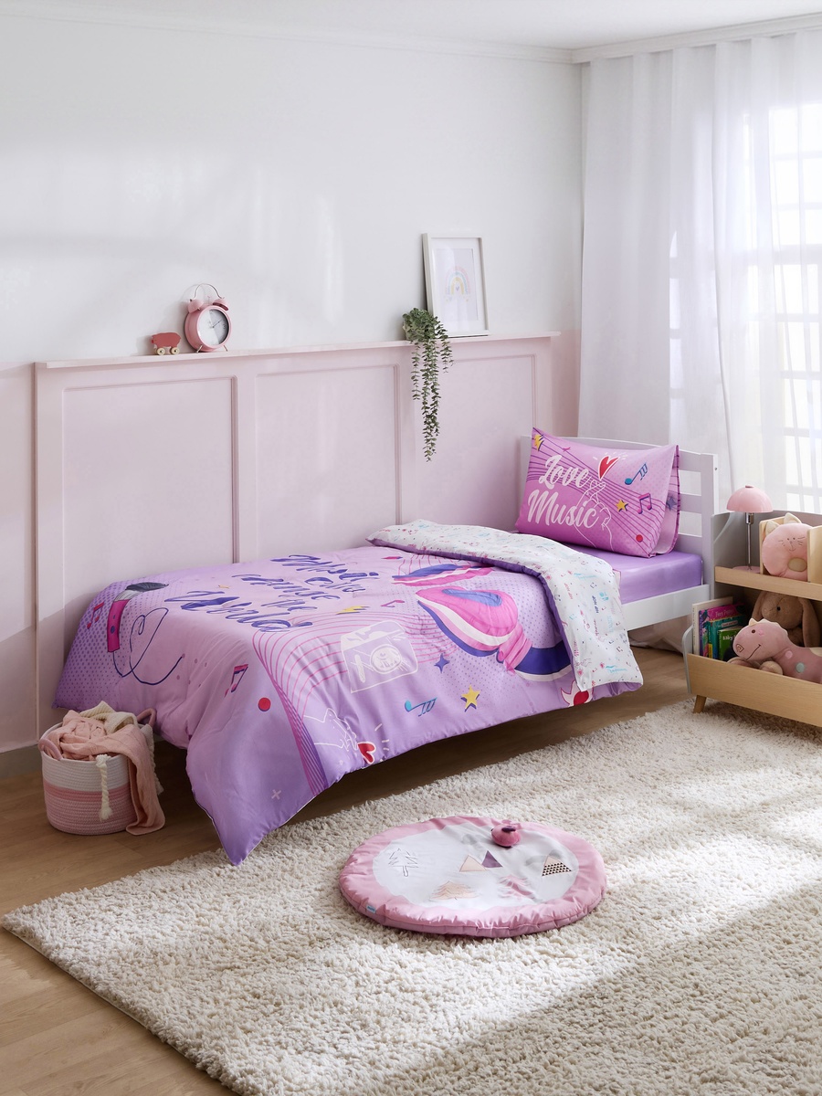 Baby Bedding Set with Graphic Print, 135x200 cm
