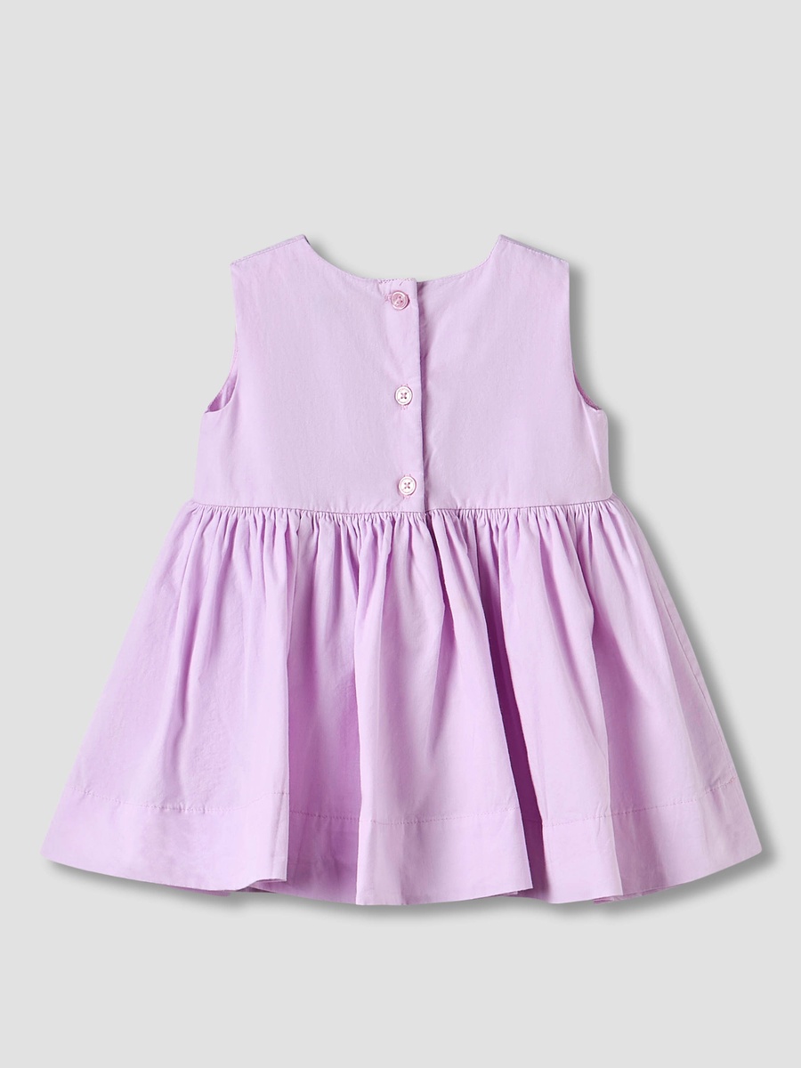 Round Neck Sleeveless Knee-Length Dress with Bow Accent