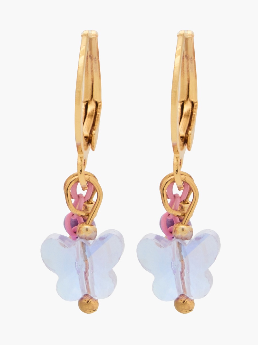 Earrings with Butterfly Accents