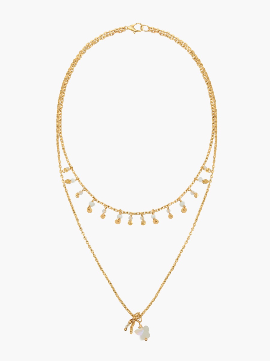 Layered Necklace with Lobster Clasp Closure