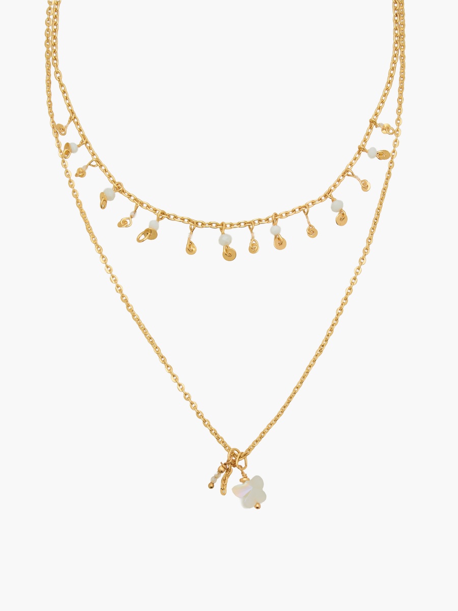 Layered Necklace with Lobster Clasp Closure