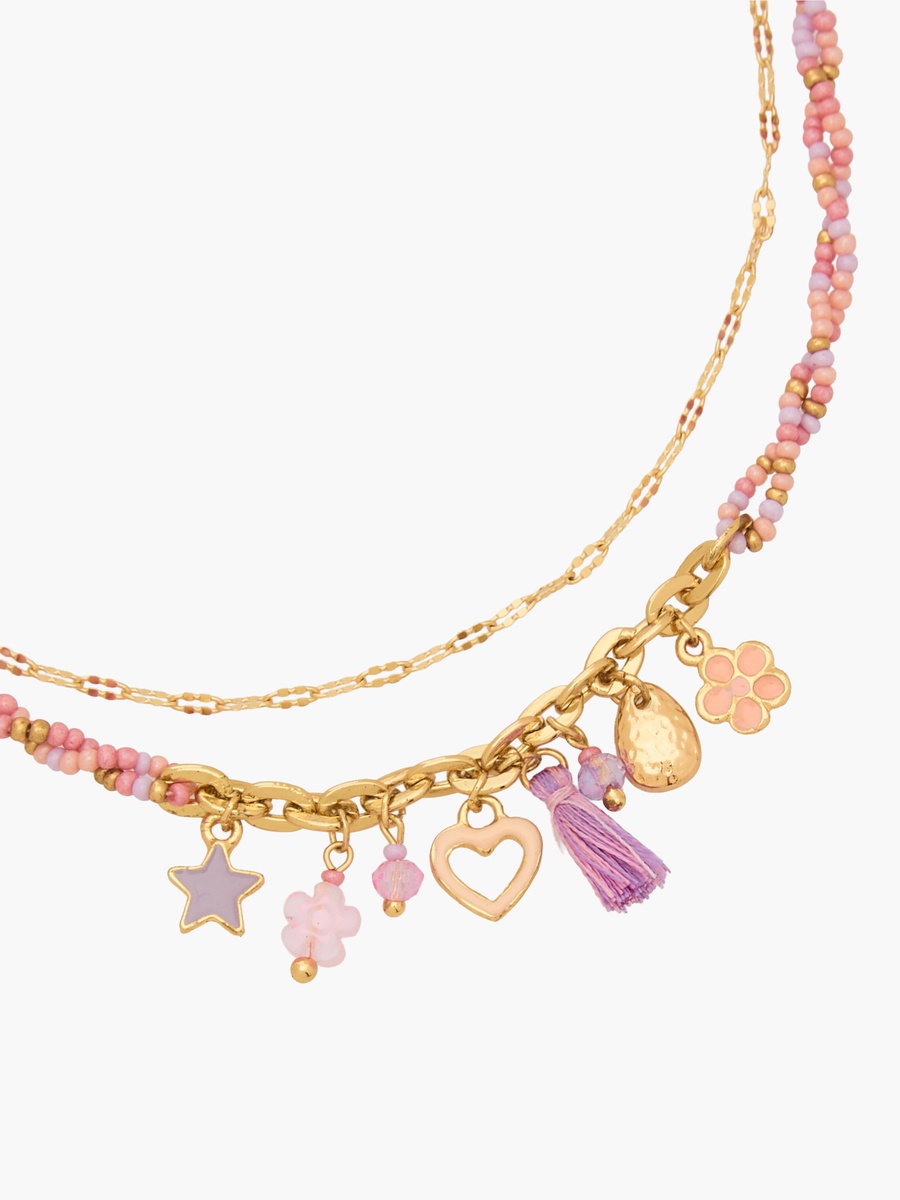 Necklace with Charm Pendants