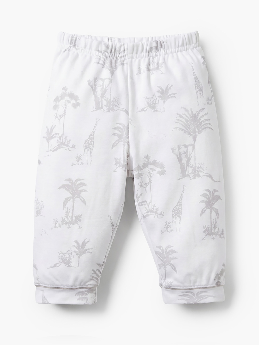 Cotton Collared Long Sleeves Pyjama Set with Forest Print