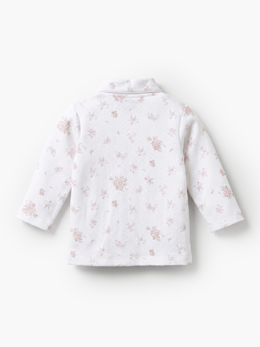 Cotton Collared Long Sleeve Pyjama Set with Floral Print