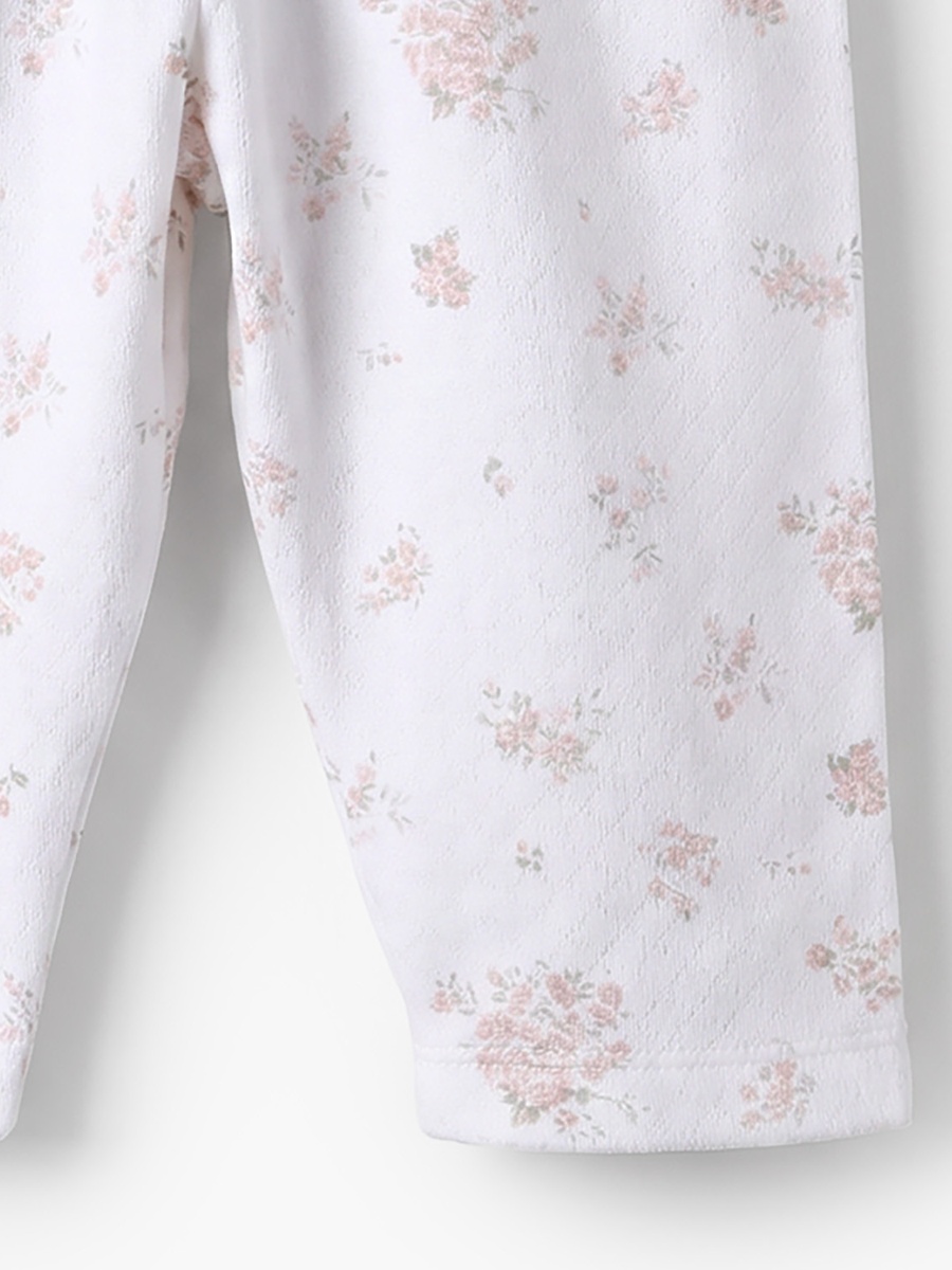 Cotton Collared Long Sleeve Pyjama Set with Floral Print