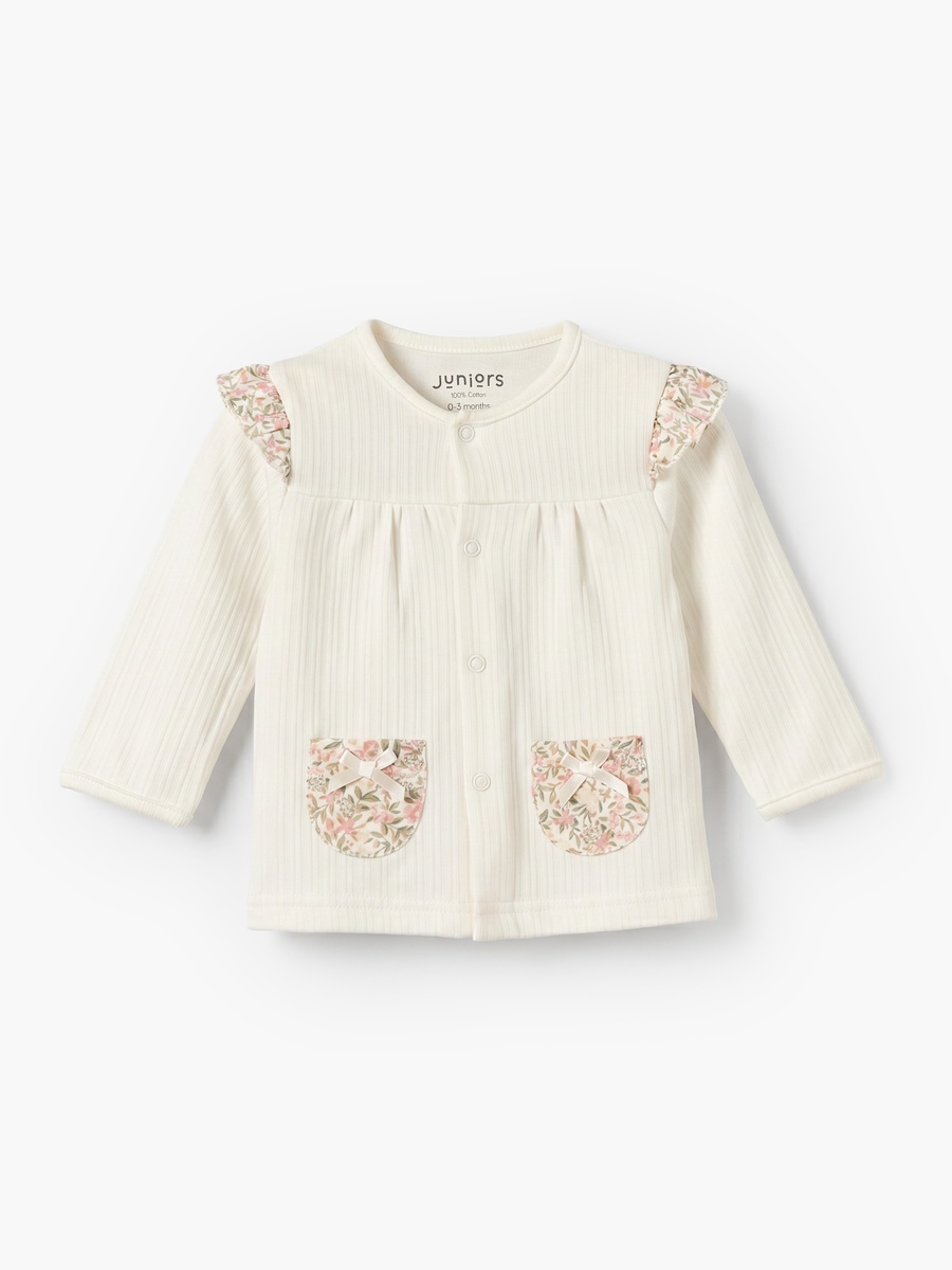 Cotton Round Neck Long Sleeves Pyjama Set with Floral Print