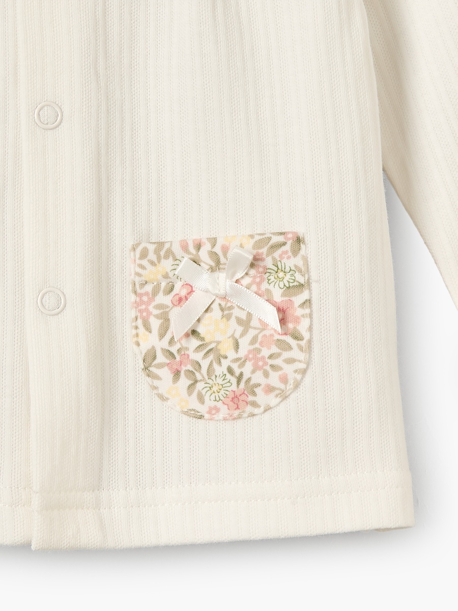 Cotton Round Neck Long Sleeves Pyjama Set with Floral Print