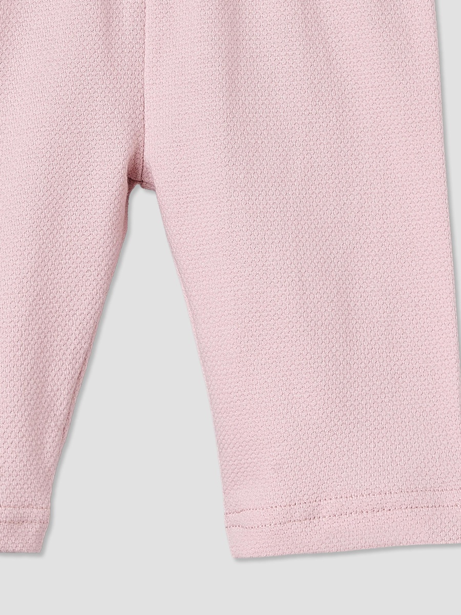 Cotton Collared Long Sleeves Pyjama Set with Textured Pattern