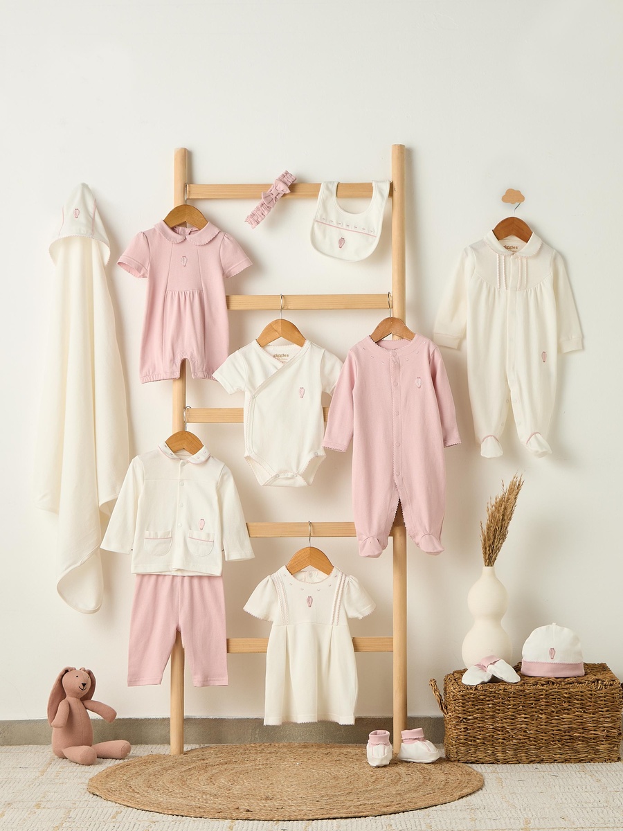 Cotton Collared Long Sleeves Pyjama Set with Textured Pattern