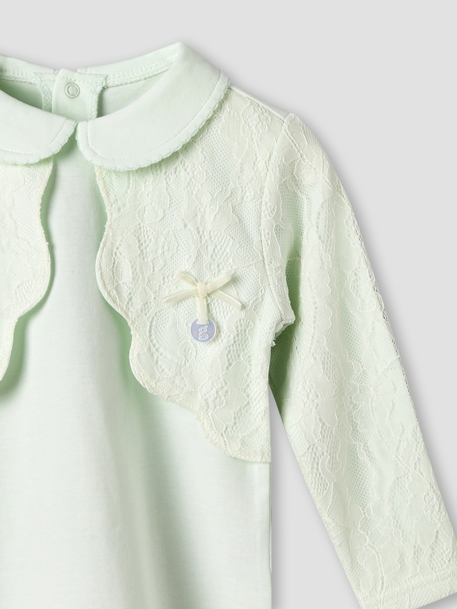 Cotton Collared Long Sleeves Pyjama Set with Embroidery