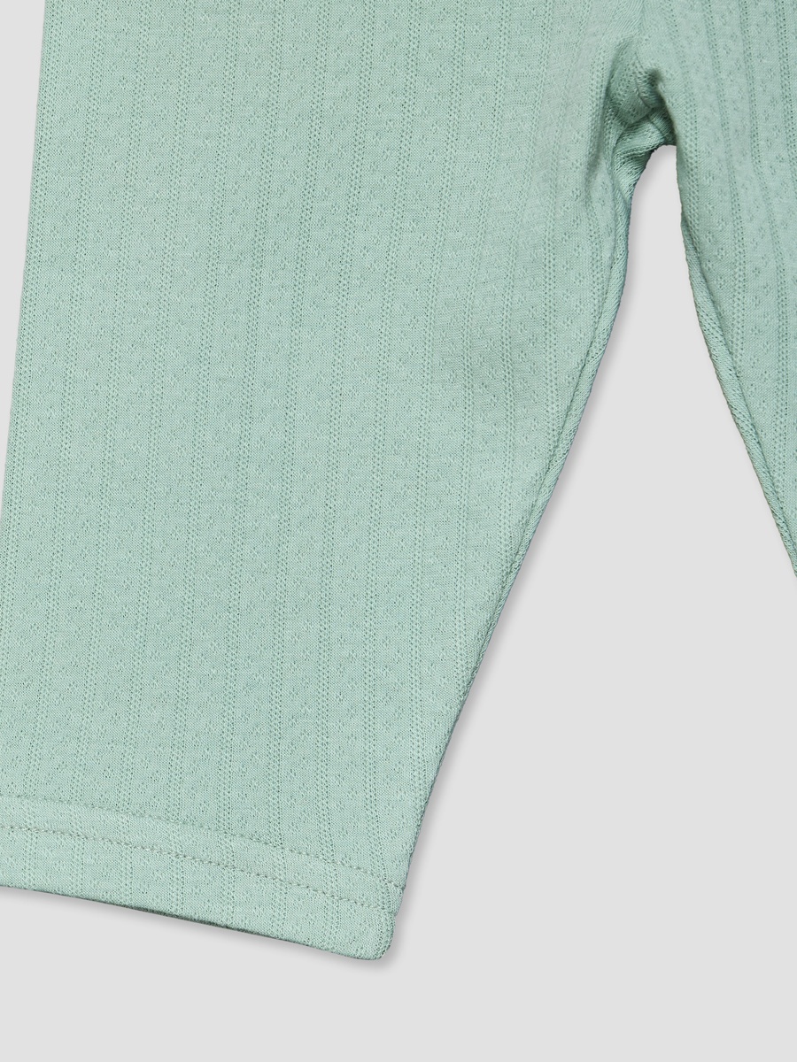 Cotton Collared Short Sleeves Pyjama Set with Textured Design