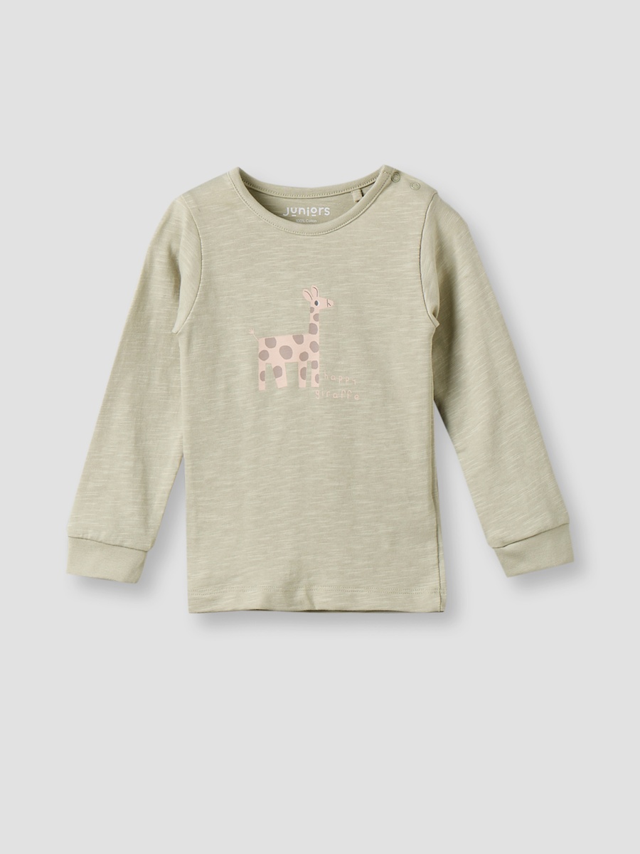 Pack of 3 Cotton Crew Neck Long Sleeves Pyjama Set with Safari Print