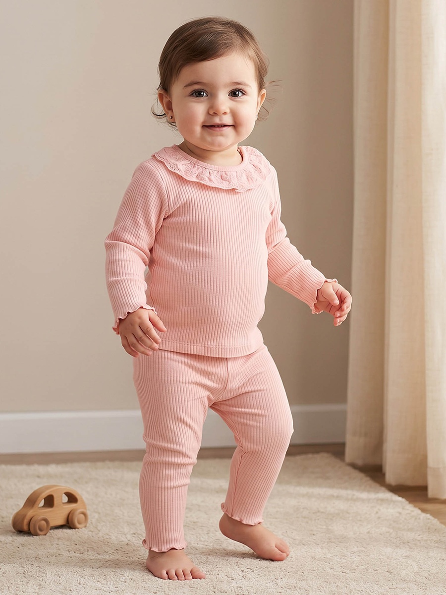 Pack of 3 Cotton Crew Neck Long Sleeves Pyjama Set with Floral Prints