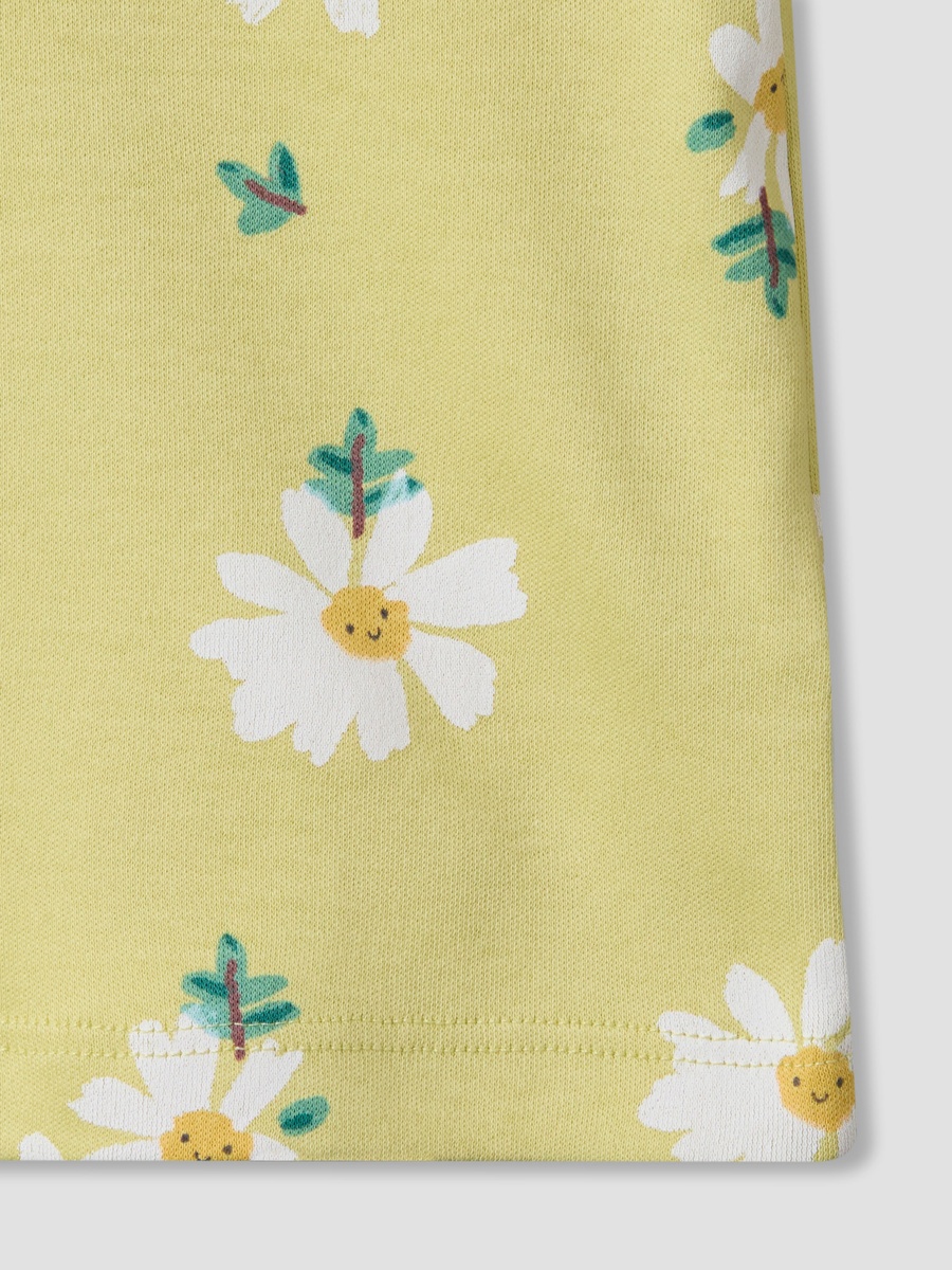 Cotton Round Neck Long Sleeve Pyjama Set with Floral Print