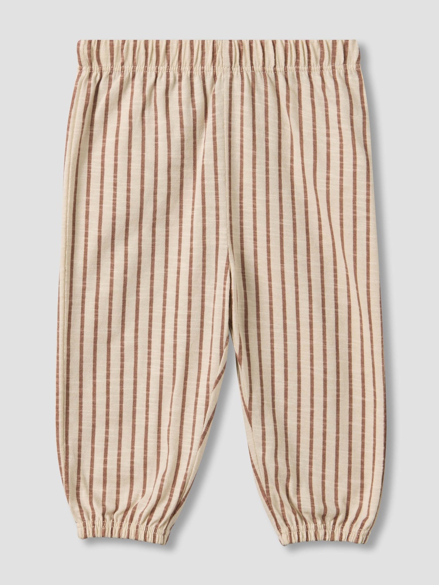 Cotton Round Neck Short Sleeves Pyjama Set with Stripes