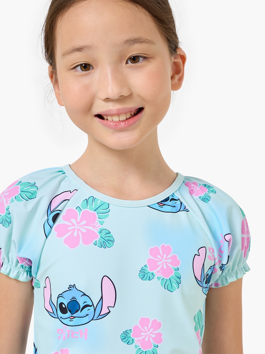 Set of 2 Girls Stitch Print Swimwear Set
