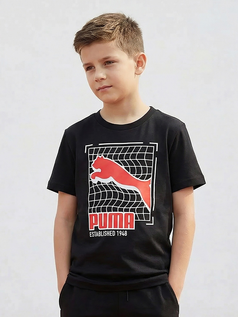 Crew Neck Short Sleeve T-Shirt with Logo Print