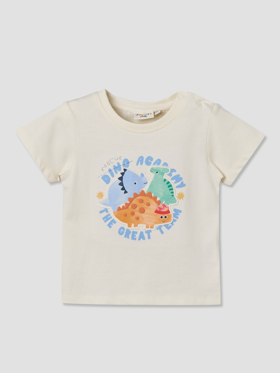 Pack of 3 Crew Neck Short Sleeves T-Shirt with Applique Accent