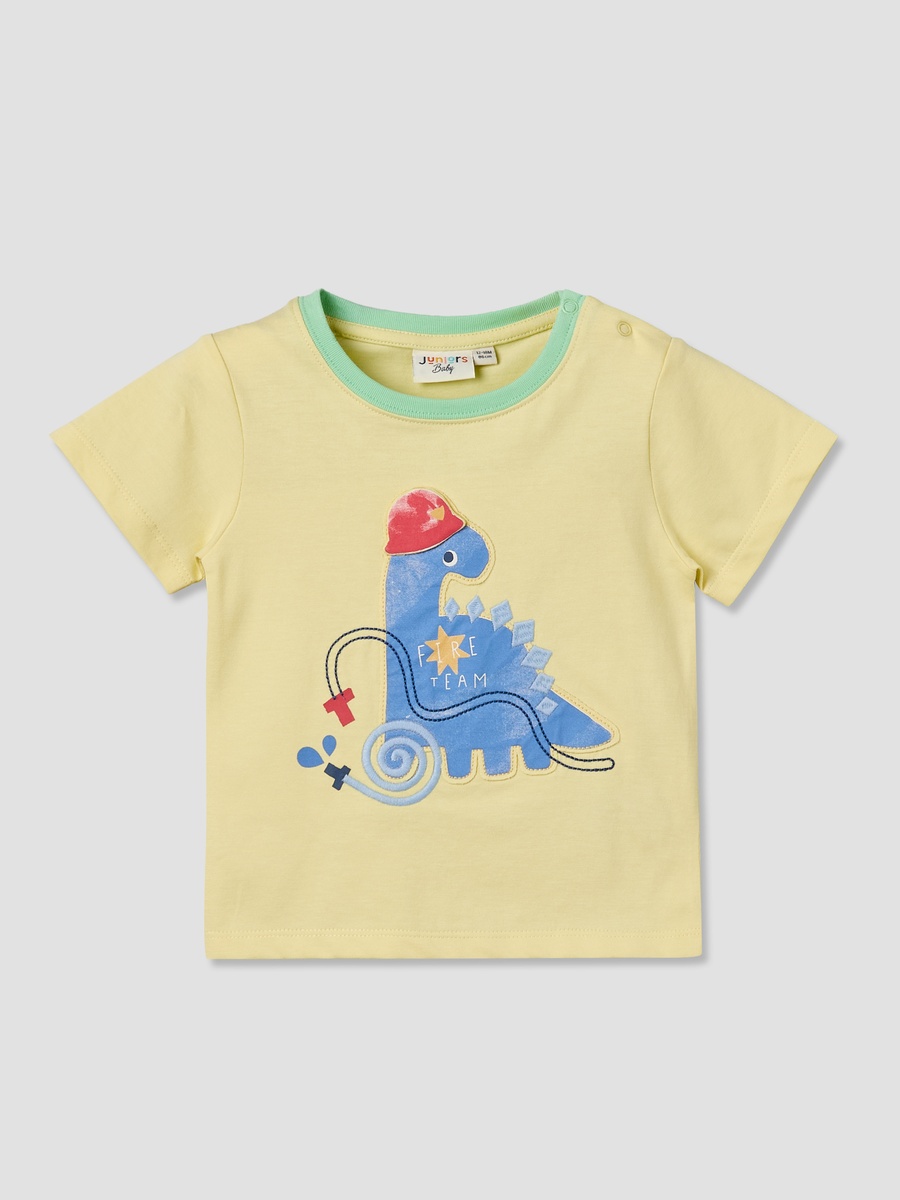 Pack of 3 Crew Neck Short Sleeves T-Shirt with Applique Accent
